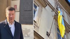 VIDEO: Okamura ze Sněmovny sundal vlajku Ukrajiny. Piráti a ODS s ním vyběhli
