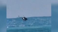 Děsivé video od Balatonu. Policejní vrtulník se zřítil před lidmi do vody