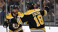 To byl válec! Pastrňák a Zacha proměnili zápas proti Torontu v českou show