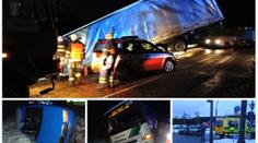 Počasí komplikovalo dopravu: Na ledě bouraly autobusy i auta