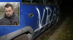 VRAH! To napsali Kramnému na auto. Získali jsme fotky i jeho vyjádření!