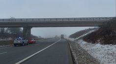 Na D1 nabouralo auto a začalo hořet. Dálnice na Brno byla uzavřená