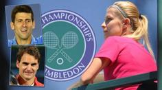 Djokovič, Federer, Wimbledon. A soudcuje česká blond holka!