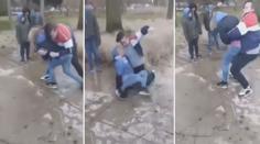 Rány pěstí, házení o zem! Drsnou bitku dětí si ostatní pobaveně natáčeli
