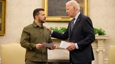 Tanky Abrams dorazí na Ukrajinu příští týden, řekl Biden při setkání se Zelenským