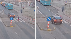 VIDEO: K tragédii chyběly centimetry. Řidič málem smetl malou dívku na přechodu