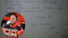 Manželčin dojemný list záchranáři: "Odešel jsi do nebe..."
