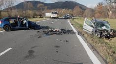 Tragická nehoda u Nového Jičína. Po srážce dvou aut zemřeli oba řidiči