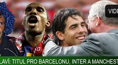 Šampioni slaví: titul pro Barcelonu, Inter a Manchester. VIDEA Z OSLAV