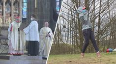 Mše, procházka nebo sport. Velikonoční neděli si lidé užili různě