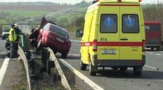 Na dálnici D1 došlo k dopravní nehodě, řidič namol