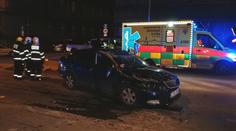 Řidička převrátila auto na střechu, do nemocnice ji doprovodila policie