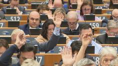 Den Evropy v europarlamentu. Návštěvníci si mohli zkusit hlasovat jako europoslanci