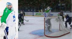 Nová finta nebo lenost? Brankář v KHL pil, když na něj útočili VIDEO