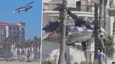 VIDEO: Drama na známé pláži. Vrtulník se zřítil mezi palmy, trosky zasáhly 3 lidi
