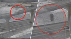 VIDEO: Hrozivá nehoda s dobrým koncem. Řidič přežil pád z 21 metrů!