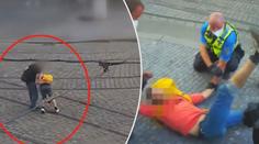 Muž v Praze se válel uprostřed křižovatky, byl namol opilý a agresivní