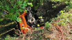 Řidiče na Klatovsku zavalilo vlastní auto! Na pomoc museli povolat jeřáb