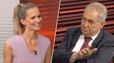 Zeman tentokrát moderátorku Novy o ruku nepožádal. Čelím silné konkurenci, povzdechl si