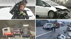 Sníh na silnicích způsobil chaos. Teď hrozí náledí! VAROVÁNÍ