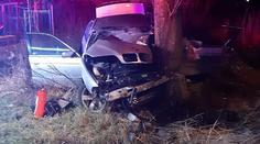 Po nárazu auta do stromu museli hasiči vyprostit jednu osobu, čtyři zranění