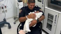 Policista chytil v New Jersey kojence shozeného z balkonu, je hrdinou