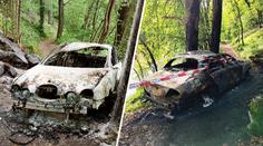 Ukradené luxusní auto zapálil. Za peníze v něm si koupil na benzínce svačinu, říká policie