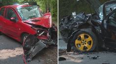 Jedno auto, dvě minuty, dvě nehody. Černá sobota na silnicích