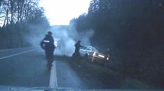 Honičku s policisty v kradeném autě ukončila až nehoda a zbraně