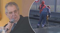 Při opravách silnic se krade, tvrdí Zeman. Požaduje změny v ŘSD