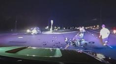 Kamera zachytila drama na dálnici. Policista zvládl chvíle hrůzy a zachránil život kojenci
