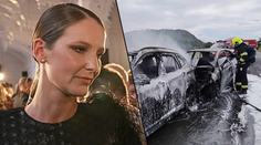 Modelka měla při cestě do Karlových Varů nehodu. Auto vzplálo, šlo o vteřiny, líčila