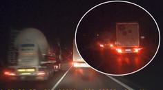 Další hazardér za volantem! Řidič cisterny riskantně předjížděl kamion