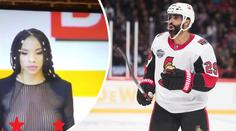 NHL ve Švédsku? Zraky se ubíraly na zpěvačku, neměla podprsenku!