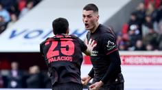 Schick zazářil dvěma góly, Leverkusen s posledním týmem přesto nevyhrál