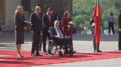 Zeman přivítal na Hradě prezidenta Bulharska Radeva. Ten se setká i s Fialou