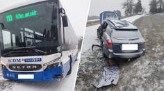 Nehoda autobusu na Žďársku. Zasahovalo pět záchranářských posádek