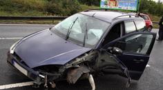 Nehoda čtyř aut u Kolína uzavřela silnici na tři hodiny