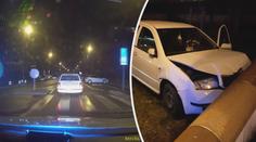 Při honičce s policisty boural, pak mladík utíkal jen v bačkorách. VIDEO