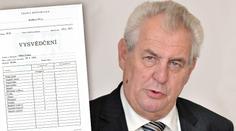 Máme vysvědčení prezidenta Miloše Zemana: To se budete divit!
