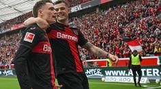 Momenty 29. kola Bundesligy: Leverkusen má titul po výstavních gólech z dálky