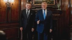 Fico se setkal s Trumpem. Dal mu poštovní známku, jednali o Ukrajině i jádru