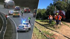 Na dálnici D1 srazilo auto člověka, dva lidé zemřeli po srážce s vlakem