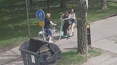 VIDEO: Dvě dívky na elektrokoloběžce se srazily s cyklistkou. Policie hledá svědky