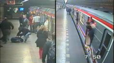 VIDEO: Fotbaloví chuligáni zkopali v pražském metru mladíka! Pomozte je najít