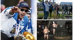 Euforie i naháči v kašnách, tak se slaví hokejové zlato ve Finsku!