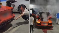 Moula zkoušel grilovat špíz u výfuku. Zničil luxusní lamborghini za miliony