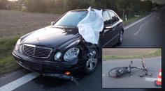 FOTO: Cyklistu srazil u Chrudimi zfetovaný mladík v mercedesu!
