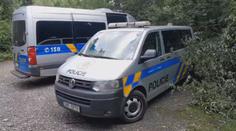 Lesy u Kladna už několik dnů prohledává policie. Důvod zůstává záhadou