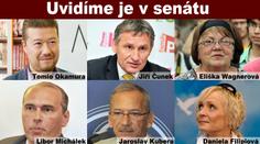 Koho uvidíme v Senátu: Okamuru, Čunka, Michálka či Wágnerovou